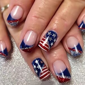 PRESS-ON NAILS USA FLAG